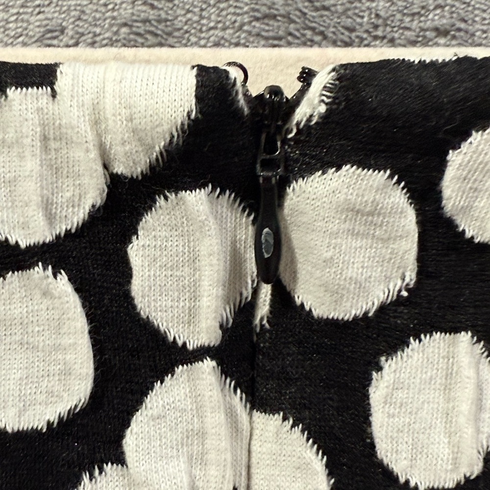 Betsy Johnson Black White Polka Dot 3/4 Sleeve Above Knee Dress Pockets Size 10 - Picture 9 of 13